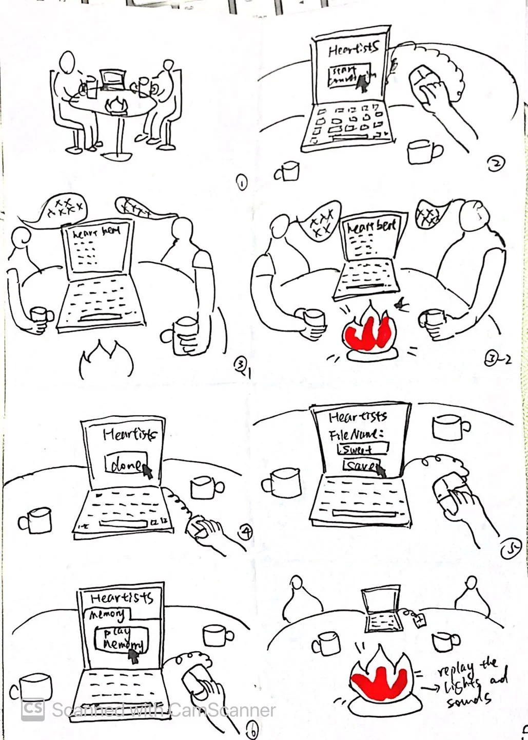 Storyboard — initial prototype film