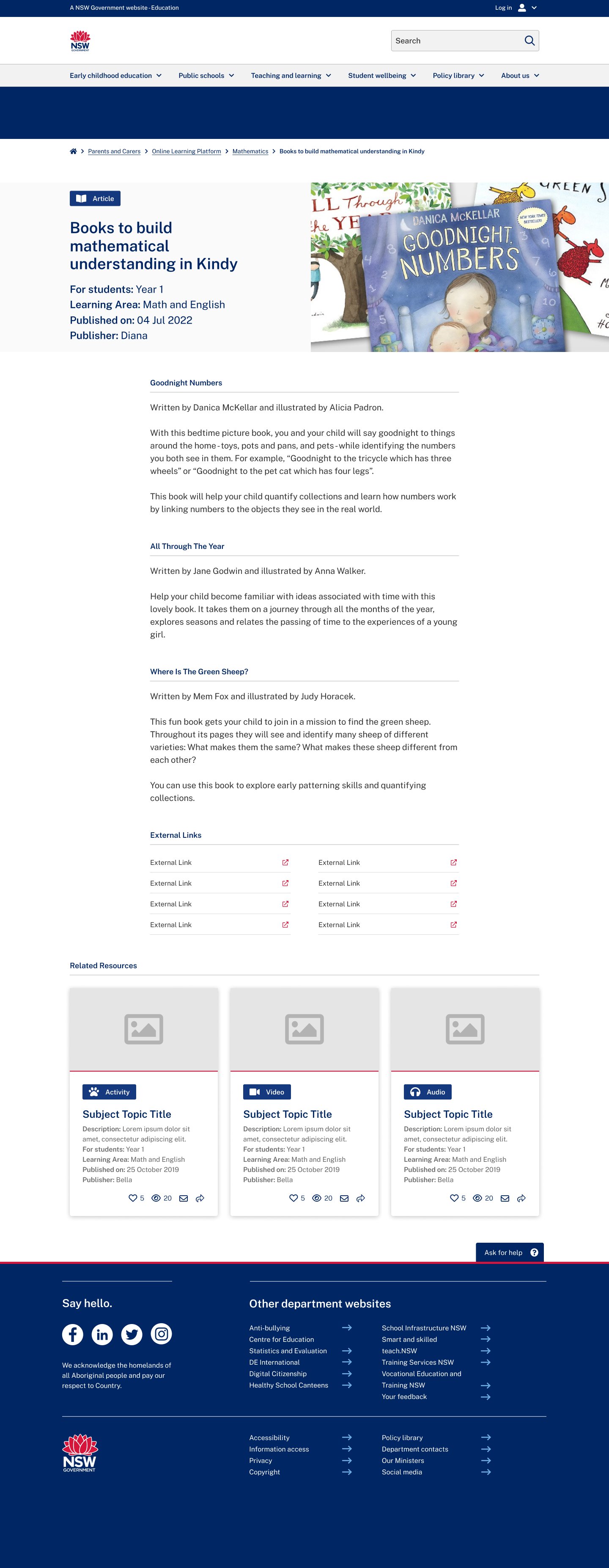 Article resource page
